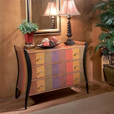 3 Drawer Multi-Colored Chest